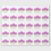 Lila Eulen Design Geburtstagsgeschenk Geschenkpapier (Flach)