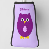 Lila Eulen-Design Golf Headcover (Rotieren 90)