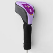 Lila Eulen-Design Golf Headcover (angewinkelt)