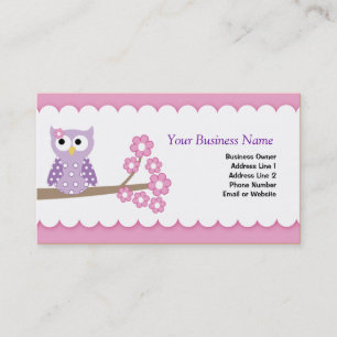 Lila Eulen-kundengerechte Visitenkarte