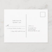 Lila Euphoria Amethyst Gemstone Wedding RSVP Einladungspostkarte (Rückseite)