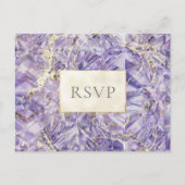 Lila Euphoria Amethyst Gemstone Wedding RSVP Einladungspostkarte (Vorderseite)
