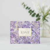 Lila Euphoria Amethyst Gemstone Wedding RSVP Einladungspostkarte (Stehend Vorderseite)