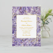 Lila Euphoria Spinel Gemstone Hochzeit Folieneinladung (Stehend vorne)
