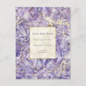 Lila Euphoria Spinel Gemstone Save the Date Postkarte (Vorderseite)
