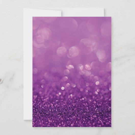 Lila Euphorie Ästhetische Babydusche Einladung (Rückseite)