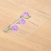 Lila Eustomas Hochzeit Acryleinladungen (Ablage )
