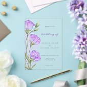 Lila Eustomas Hochzeit Acryleinladungen (In Situ (Hochzeit))