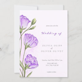 Lila Eustomas Hochzeit Einladung