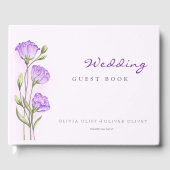 Lila Eustomas Hochzeit Gästebuch (Vorderseite)