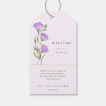 Lila Eustomas Hochzeitswillkommen