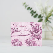 Lila Ewigkeit Vielen Dank Postkarte (Stehend Vorderseite)