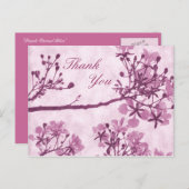 Lila Ewigkeit Vielen Dank Postkarte (Vorne/Hinten)