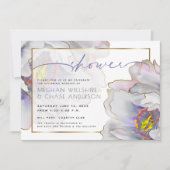 Lila Exotic Couple-Dusche Einladung (Vorderseite)