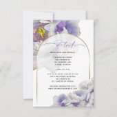 Lila Exotic Floral Details Karte (Vorderseite)