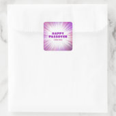 Lila Explosion Hebräisch Happy Passover Stickers (Tasche)