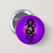 Lila Explosions-Chinese-Drache Button (Vorne & Hinten)