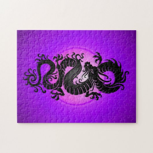 Lila Explosions-Chinese-Drache Puzzle (Horizontal)