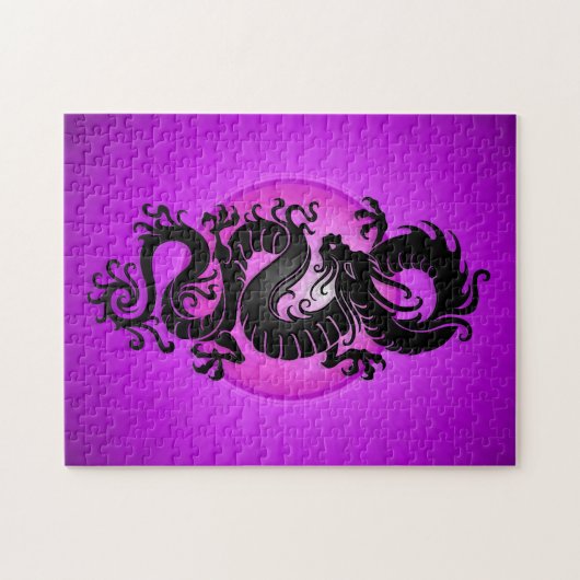 Lila Explosions-Chinese-Drache Puzzle (Horizontal)