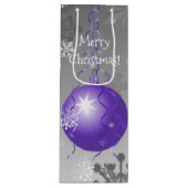 Lila Extravagante Weihnachtsgeschenktasche Geschenktüte Für Weinflaschen (Vorderseite)