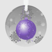 Lila Extravagante Weihnachtsschmuck Ornament (Rückseite)