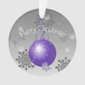 Lila Extravagante Weihnachtsschmuck Ornament (Vorderseite)