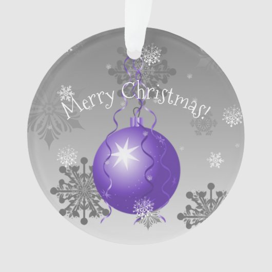 Lila Extravagante Weihnachtsschmuck Ornament (Vorderseite)