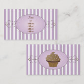 Lila Extravaganter Kuchen Visitenkarte (Vorne/Hinten)