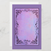 Lila Extravaganter Rahmen auf einem Lavendel-Hinte Briefpapier (Vorne/Hinten)