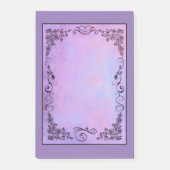 Lila Extravaganter Rahmen Post-it Klebezettel (Vorderseite)