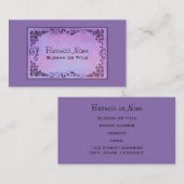 Lila Extravaganter Rahmen Visitenkarte (Vorne/Hinten)
