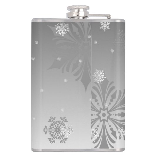 Lila Extravaganter Weihnachtsschmuck Flachmann (Rückseite)