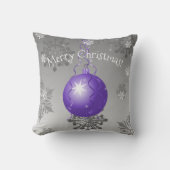 Lila Extravaganter Weihnachtsschmuck Kissen (Vorderseite)