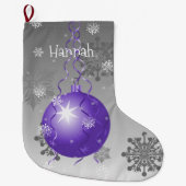 Lila Extravaganter Weihnachtsschmuck Strumpf Großer Weihnachtsstrumpf (Vorderseite)