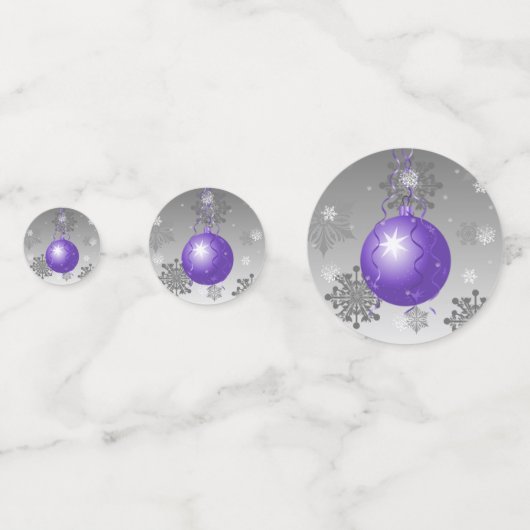 Lila Extravaganter Weihnachtsschmucktisch Confetti Konfetti (Vorderseiten)