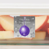 Lila Extravagantes Weihnachtsgebäck Etiketten (Befestigt)