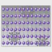 Lila Extravagantes Weihnachtsschmuckpapier Geschenkpapier (Flach)