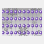 Lila Extravagantes Weihnachtsschmuckpapier Geschenkpapier Set (Vorderseite 2)