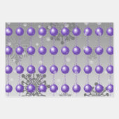 Lila Extravagantes Weihnachtsschmuckpapier Geschenkpapier Set (Vorderseite)