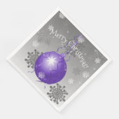 Lila Extravagantes Weihnachtsschmuckpapier Napkin Serviette (Ecke)