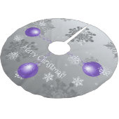 Lila Extravagantes Weihnachtsschmuckstück Polyester Weihnachtsbaumdecke (Schrägansicht)