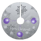 Lila Extravagantes Weihnachtsschmuckstück Polyester Weihnachtsbaumdecke (Vorderseite)