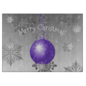 Lila Extravagantes Weihnachtsschmuckwerk Schneidebrett (Vorderseite)