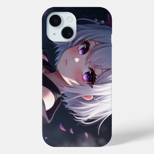 Lila Eyes Girl Phone Case (Rückseite)