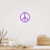 Lila F Frieden-Symbol Poster (Küche)