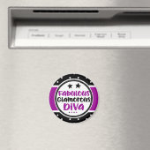 Lila Fabulous Glamour Diva Magnet (In Situ (Geschirrspüler))