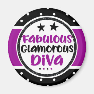 Lila Fabulous Glamour Diva Magnet