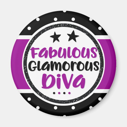 Lila Fabulous Glamour Diva Magnet (Vorne)
