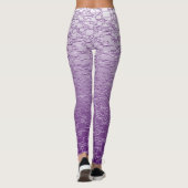 Lila Fade Mini Tile Design Leggings (Rückseite)