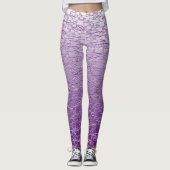 Lila Fade Mini Tile Design Leggings (Vorderseite)